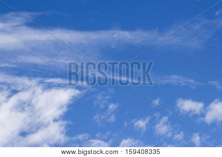 Blue sky with white cloud close up stock image Kolkata Calcuatta West Bengal India