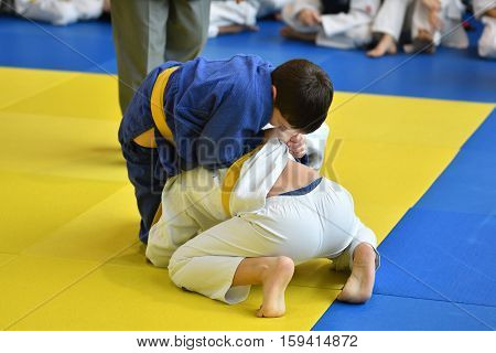 Orenburg, Russia - 05 November 2016: Boys Compete In Judo
