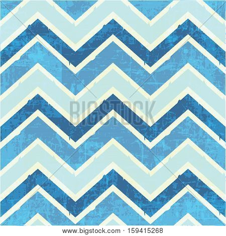 Chevron seamless pattern in blue, abstract geometric background