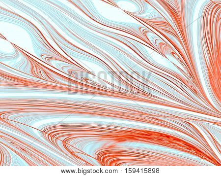 Fractal marble texture - abstract computer-generated image. Digital marbling chaos lines and curves like stone surface. For texturing, covers, banners.