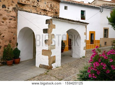 Caceres juderia Ermita saint Antonio in Spain Jewish quarter hermitage image shot from the public floor