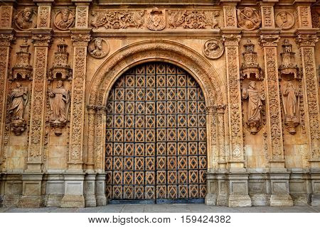 San Esteban Convent in Salamanca at Spain of Dominicos exterior image shot from public floor