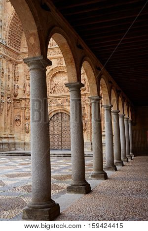 San Esteban Convent in Salamanca at Spain of Dominicos exterior image shot from public floor
