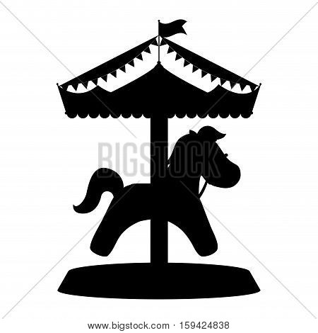 Carrousel circus festival icon vector illustration graphic design