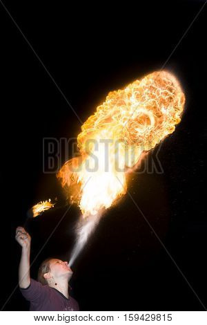 May 3, 2014. Ulan-ude, Russia: A Fire Show In The City Of Ulan-ude. Russia, Ulan-ude, 3 May 2014.