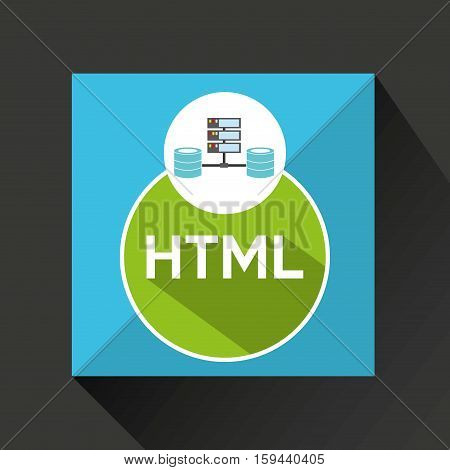 html language data base storage vector illustration eps 10