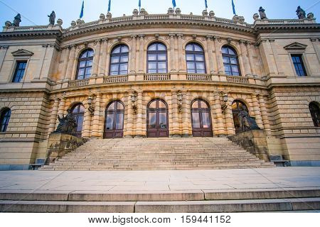 Rudolfinum music hall and art gallery in Prague.