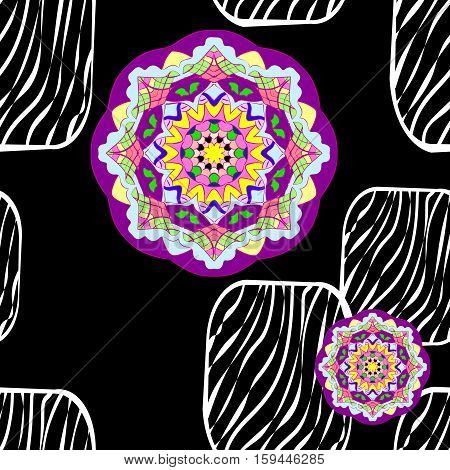 ornament on a dark background a color pattern with ornament