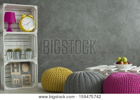 Decorations In Concrete Room