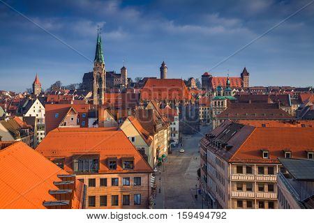 Nuremberg. Image of Nuremberg Alstadt during sunny day.