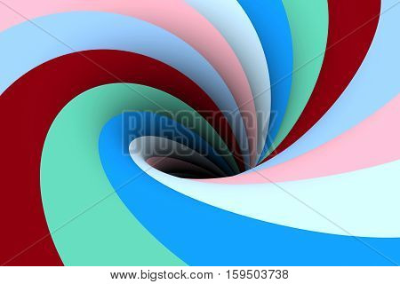 blue black hole multicolored background  3d illustration
