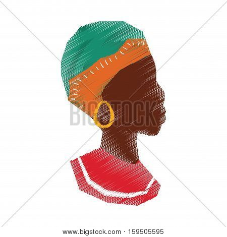 African woman silhouette icon vector illustration graphic design