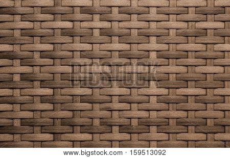 Close up of brown rattan texture with copy space