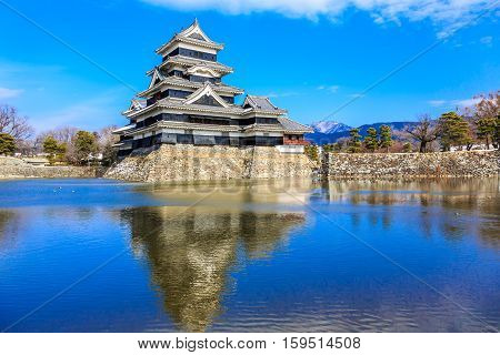 Matsumoto Japan. Matsumoto Castle (Crow Castle Fukashi Castle)