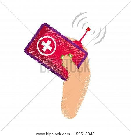 Drone robot technology icon vector illustration graphic design