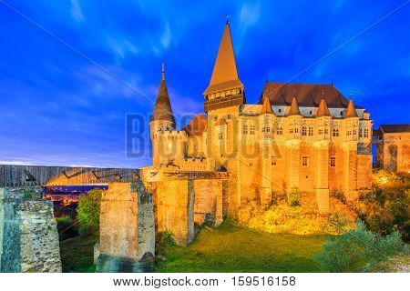 Hunyad Castle - Corvin's Castle in Hunedoara Romania.