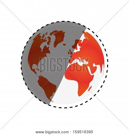 Earth world planet icon vector illustration graphic design