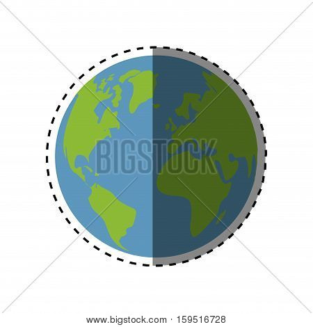 Earth world planet icon vector illustration graphic design