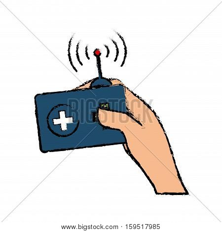 Drone robot technology icon vector illustration graphic design