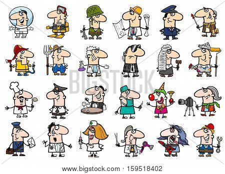 Occupations Cartoon Set