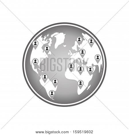 Earth world planet icon vector illustration graphic design