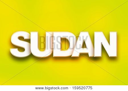 Sudan Concept Colorful Word Art