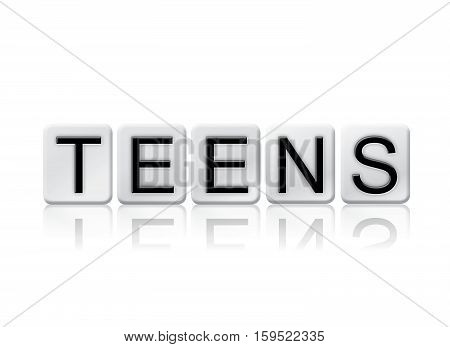 Teens Isolated Tiled Letters Concept And Theme