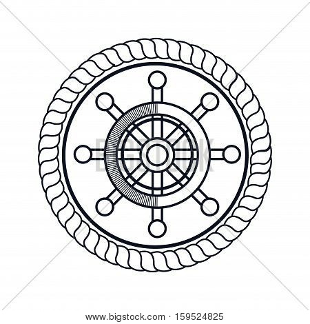 ship timon maritime frame vector illustration design