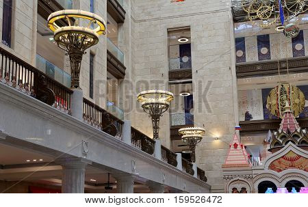 MOSCOW, RUSSIA - APRIL 28,2015: Interior Central children's store on Lubyanka (opened in April 2015 after extensive reconstruction), Moscow, Russia