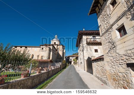 Valpuesta village and ancient monastery origin of the spanish lenguage. Burgos Spain.