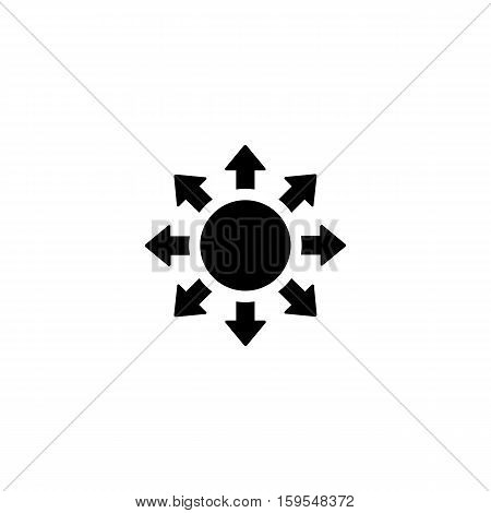 Business way Icon. Flat illustration isolated vector sign symbol
