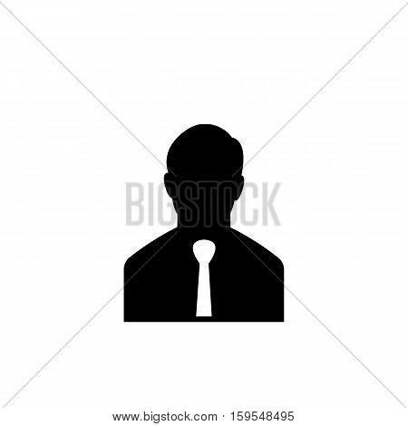 Businessman Icon. Flat illustration isolated vector sign symbol