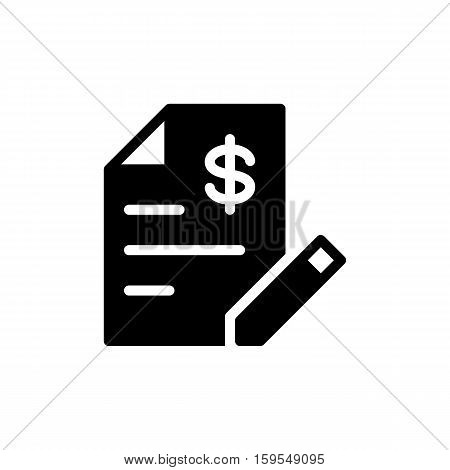 Contract Icon. Flat illustration isolated vector sign symbol