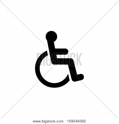 Disabled Icon. Flat illustration isolated vector sign symbol