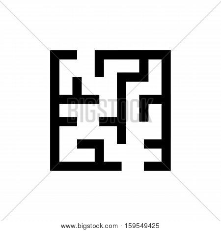 Maze Icon. Flat illustration isolated vector sign symbol