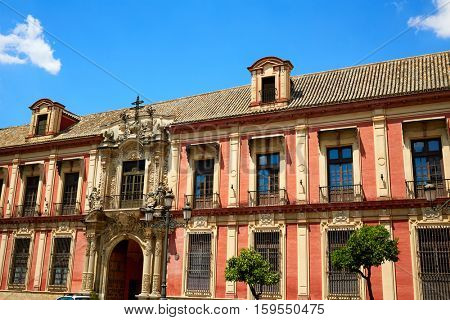 Seville Palacio Arzobispal of Sevilla Andalusia Spain exterior image shot from public floor
