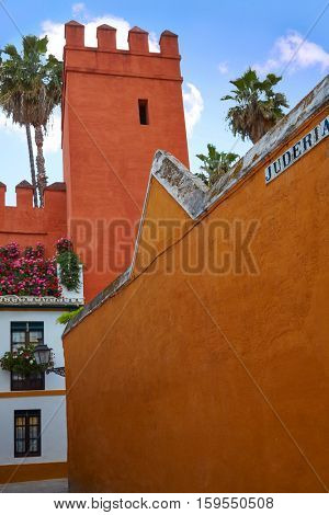 Seville Juderia barrio in Andalusia Sevilla of Spain