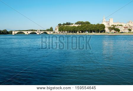 Pont Saint-benezet Also Known As Pont D'avignon In Avignon, France