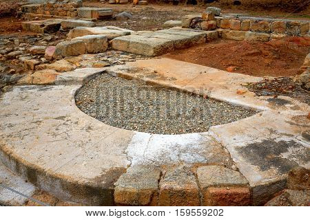 Arch roman of Caparra in Spain Extremadura by the Via de la Plata way