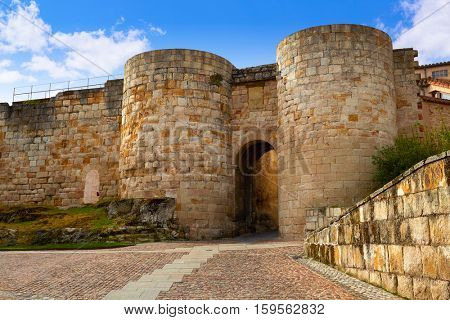 Zamora door of Dona Urraca in Spain by the via de la Plata way to Santiago exterior image shot from public floor