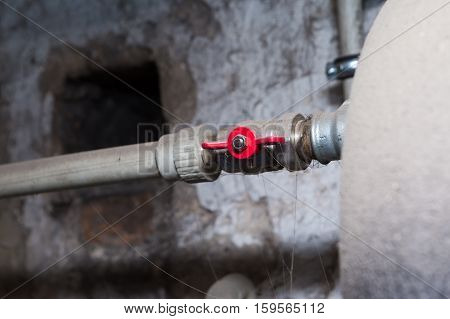 Hydraulic Pipes An Valves In Basement