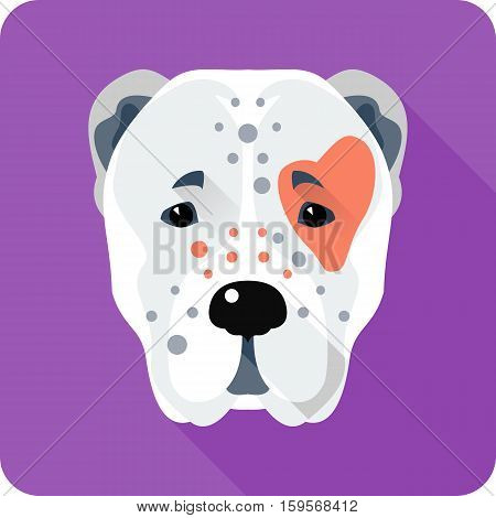 Vector head Central Asian Shepherd Dog icon flat design