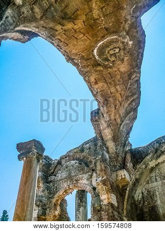 Hdr Villa Adriano Ruins In Tivoli