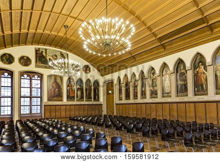Portrait Of German Kings Hang In The Kaisersaal