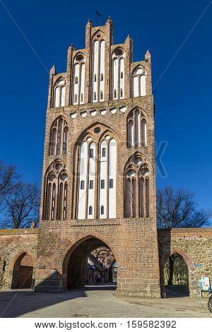 The New Gate In The City Wall Of Neubrandenburg In The Former East Germany, Built In 15C