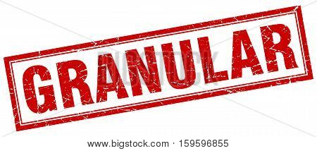 granular. square. stamp. grunge. vintage. sign. Isolated