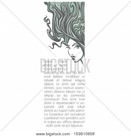portrait of beauty woman with rich hair
