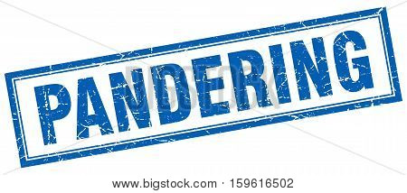pandering. square. stamp. grunge. vintage. sign. Isolated