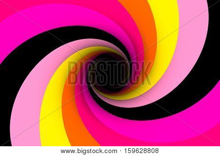 black hole multicolored background vortex 3d illustration