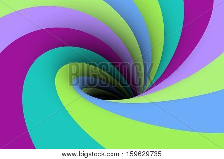 black hole multicolored background vortex 3d illustration
